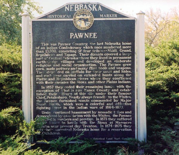 Pawnee Marker - City Park, Genoa, Nebraska