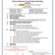 III. PBC Agenda 7-7-26