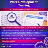 Work Development Training flyer